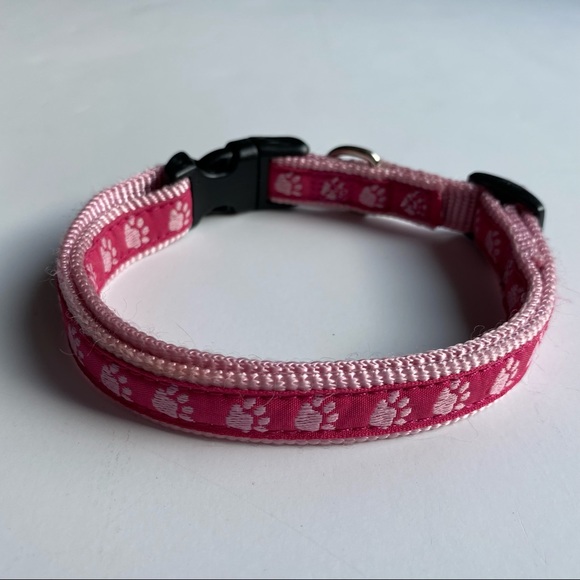 Dog Collar Pink Paws adjustable size 14” to 20” X 5/8” Guardian Gear puppy girl - Picture 4 of 13